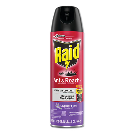 Raid Ant and Roach Killer, 17.5 oz Aerosol, Lavendar 660549